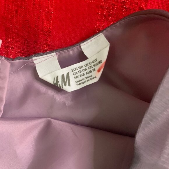 H&M Sequin Fully Lined Purple Cocktail Dress Size 12-13 Youth - Picture 6 of 6